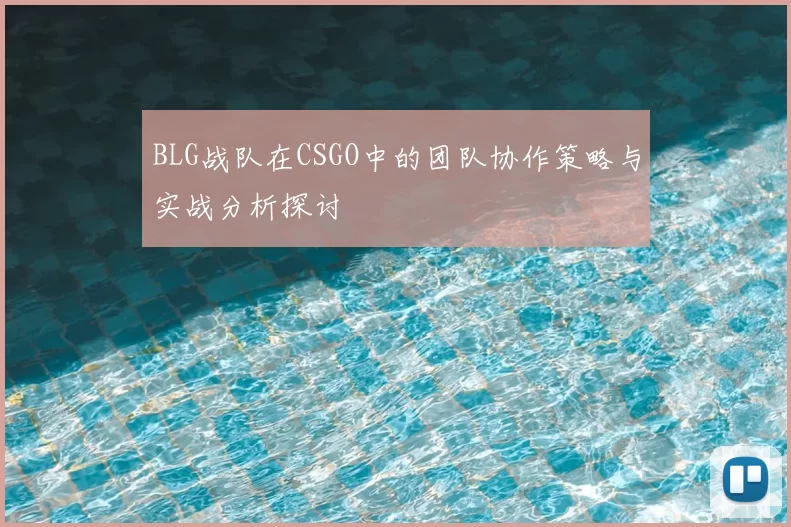 BLG战队在CSGO中的团队协作策略与实战分析探讨