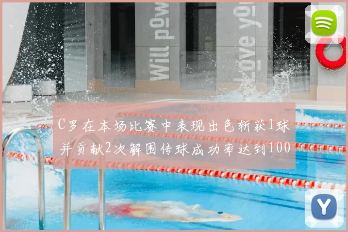 C罗在本场比赛中表现出色斩获1球并贡献2次解围传球成功率达到100
